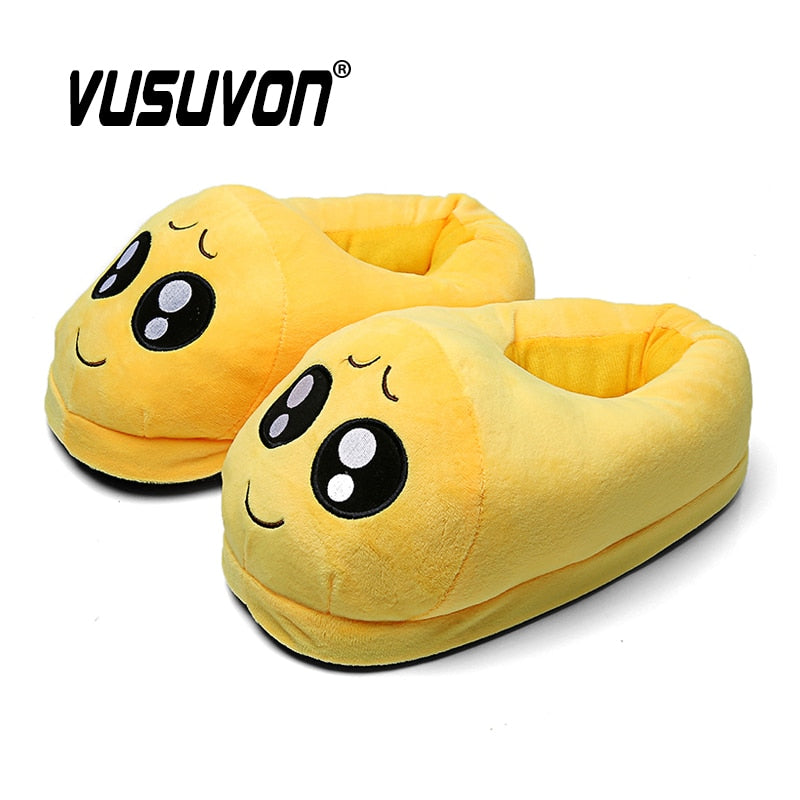 Plush Comfy Emoji Slippers