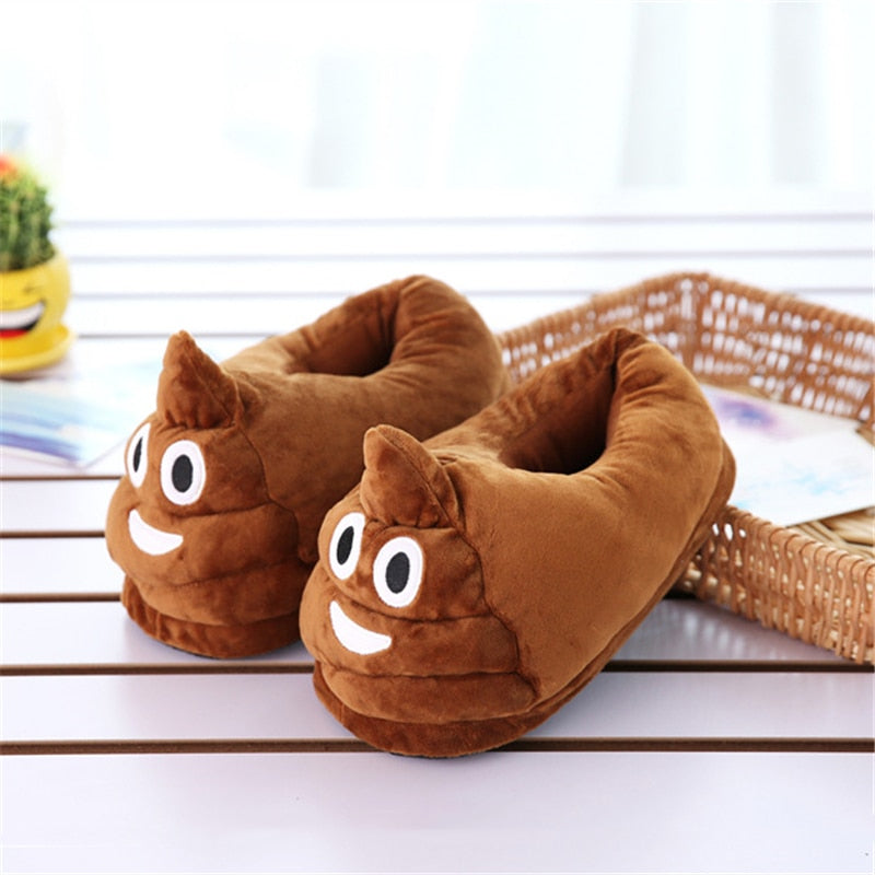 Plush Comfy Emoji Slippers