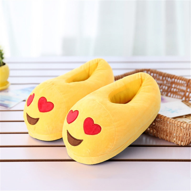 Plush Comfy Emoji Slippers