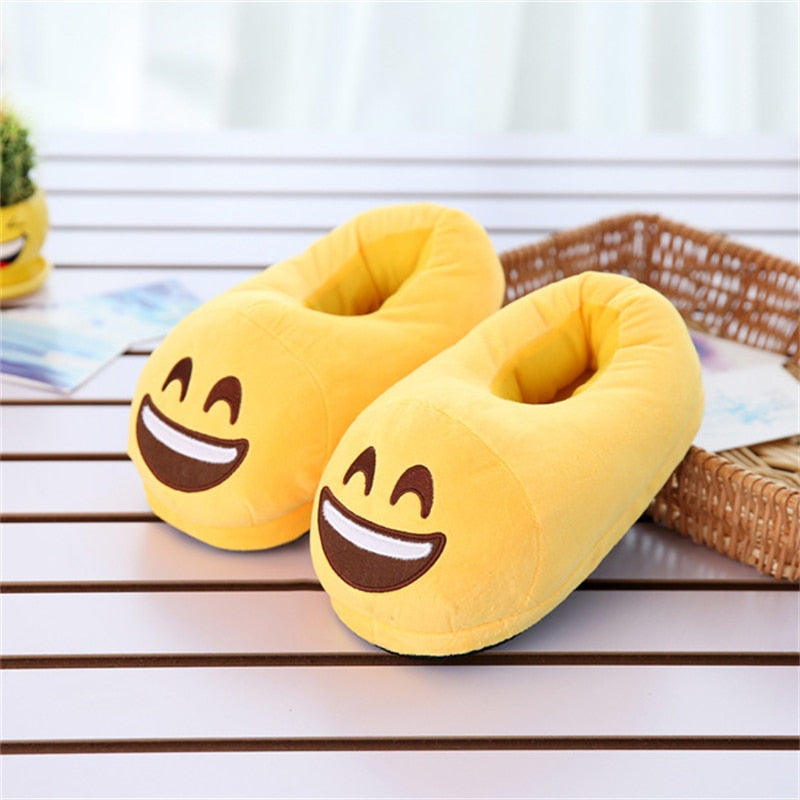 Plush Comfy Emoji Slippers